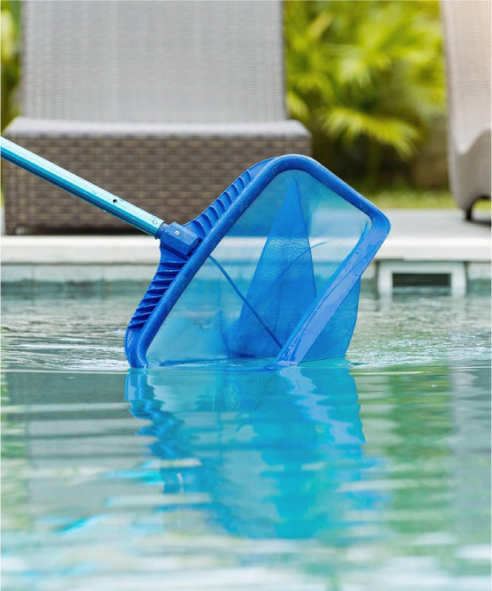 Pool Cleaning tool being used for pool maintenance